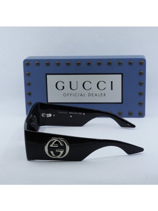 Gucci GG1646S 001 Rectangle Sunglasses - Black/Grey main image 10